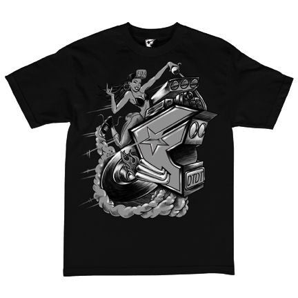Famous T-shirt Hot Roddin black