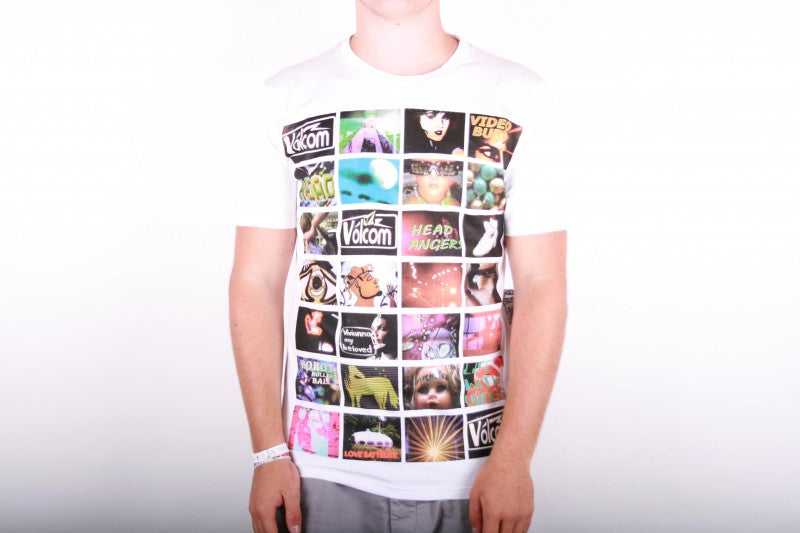 Volcom T-Shirt Skullux Video White