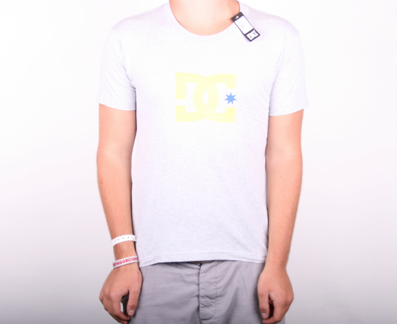 DC T-Shirt Logo Grey/Yellow YOUTH