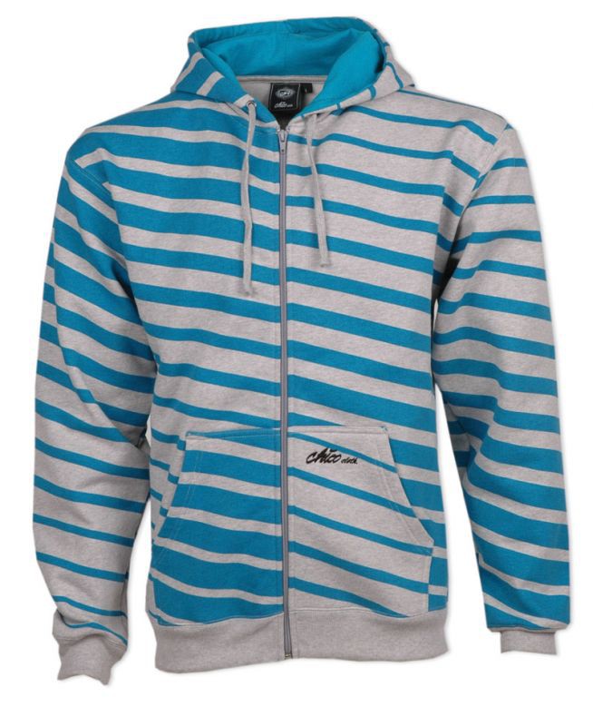 Chico Hooded Zipper Confused Zebra Blue/Grey