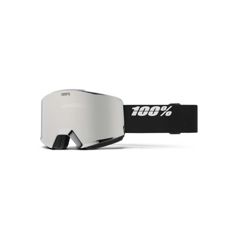 100% Snow Goggle NORG HiPER Essential Black / Silver ML Mirror