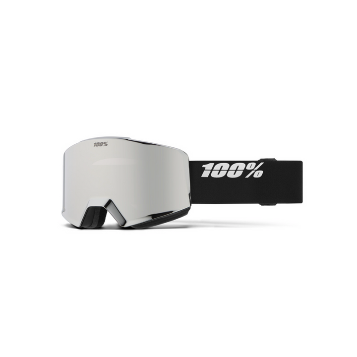 100% Snow Goggle NORG HiPER Essential Black / Silver ML Mirror