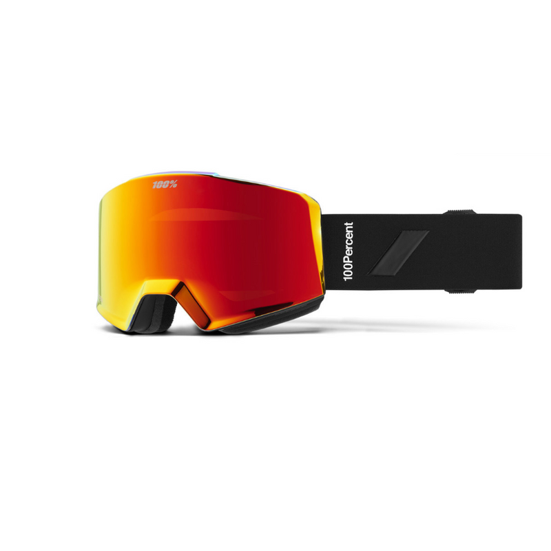 100% Snow Goggle NORG HiPER Essential Black / Red ML Mirror