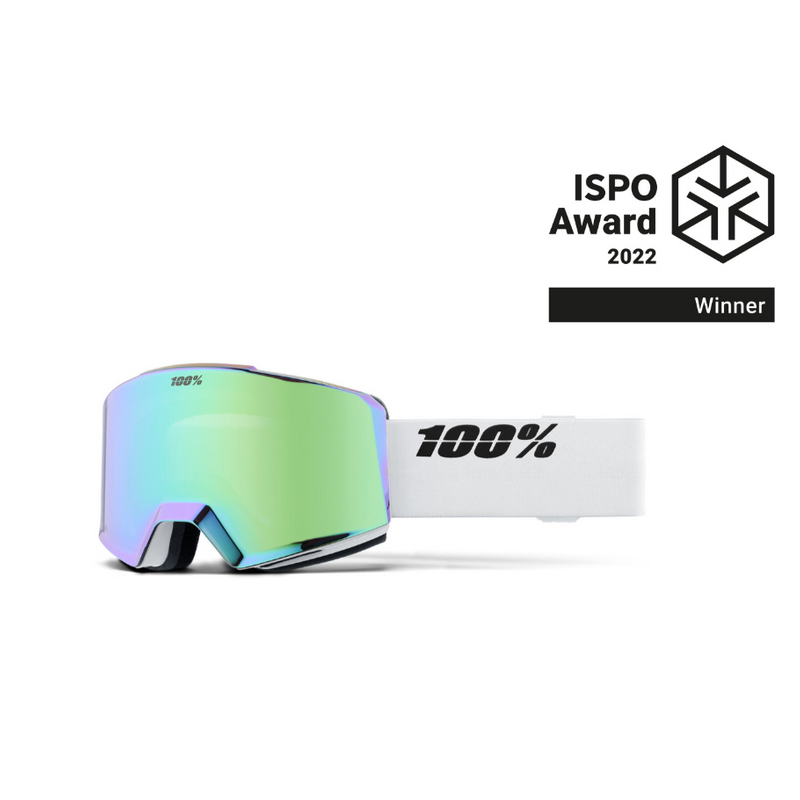 norg goggle 100% Snow Goggle NORG HiPER Essential White / Green ML Mirror – X-World  skateshop