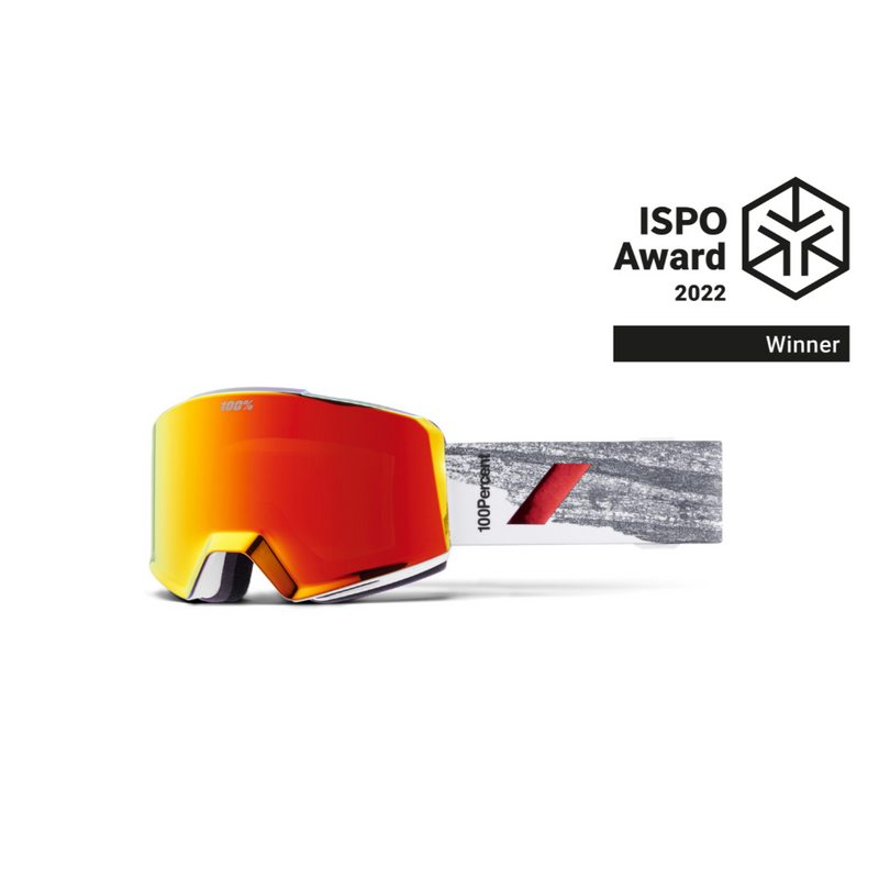 100% Snow Goggle NORG HiPER Badlands / Red ML Mirror