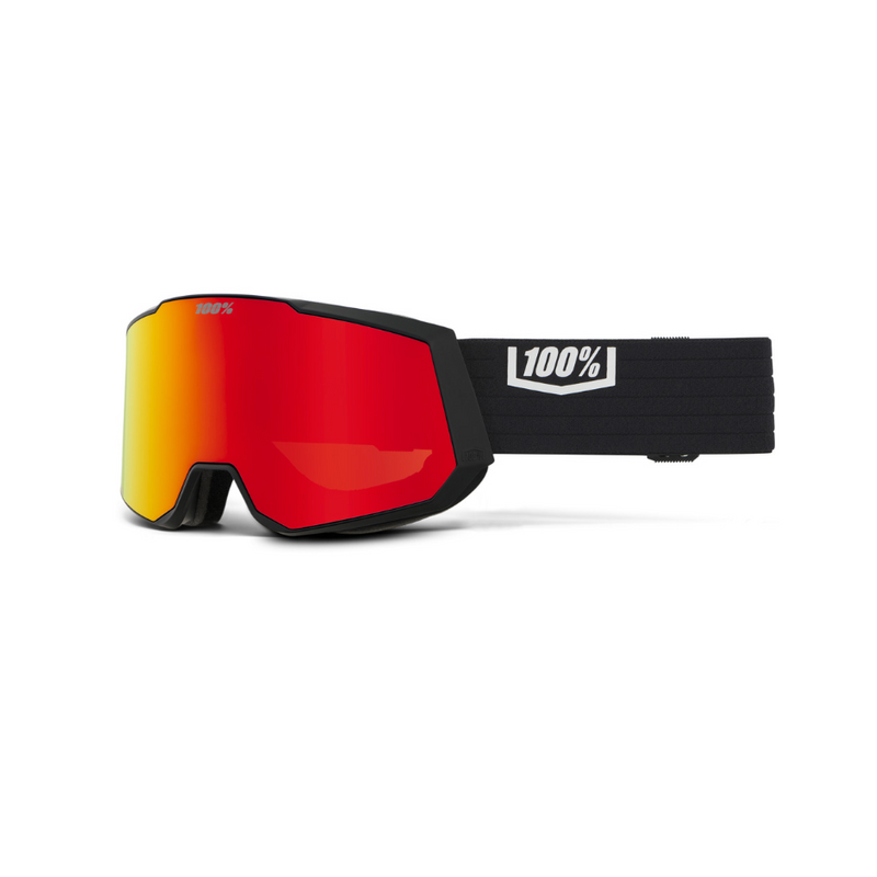 100% Snow Goggle Snowcraft XL HiPER Essential Black / Red ML Mirror
