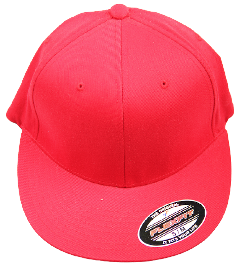 FlexFit Flat Cap Blank Red