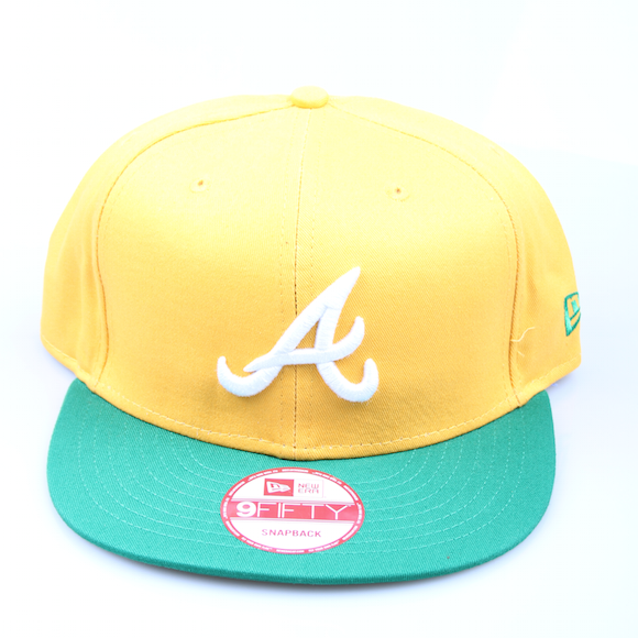 New Era Cap 9-Fifty Snapback Cotton Block Atlanta yellow/kelly