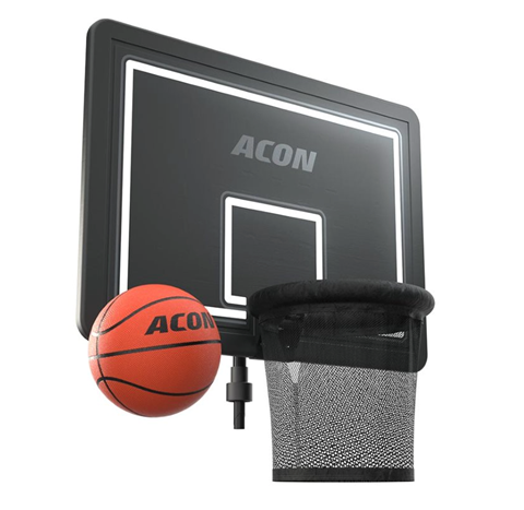 Acon Air Basketball Hoop with Back Net for Round Trampolines