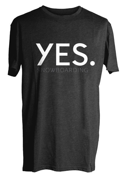 YES Snowboarding T-Shirt black