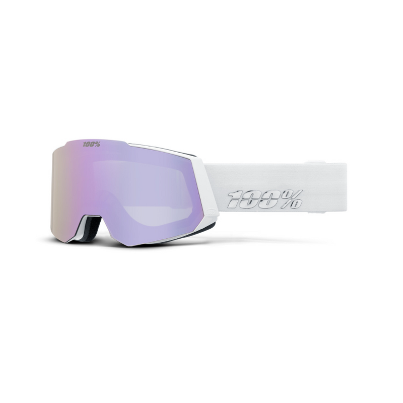 100% Snow Goggle Snowcraft HiPER Essential White / Lavender ML Mirror
