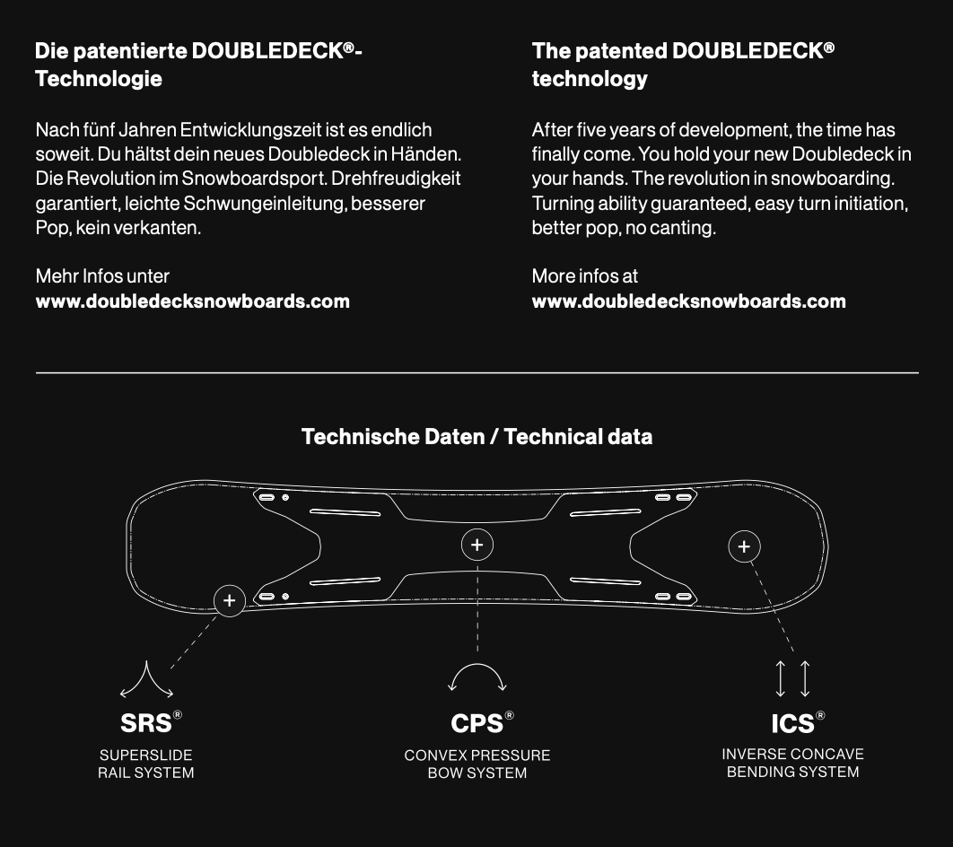 Doubledeck Snowboard Carving D White