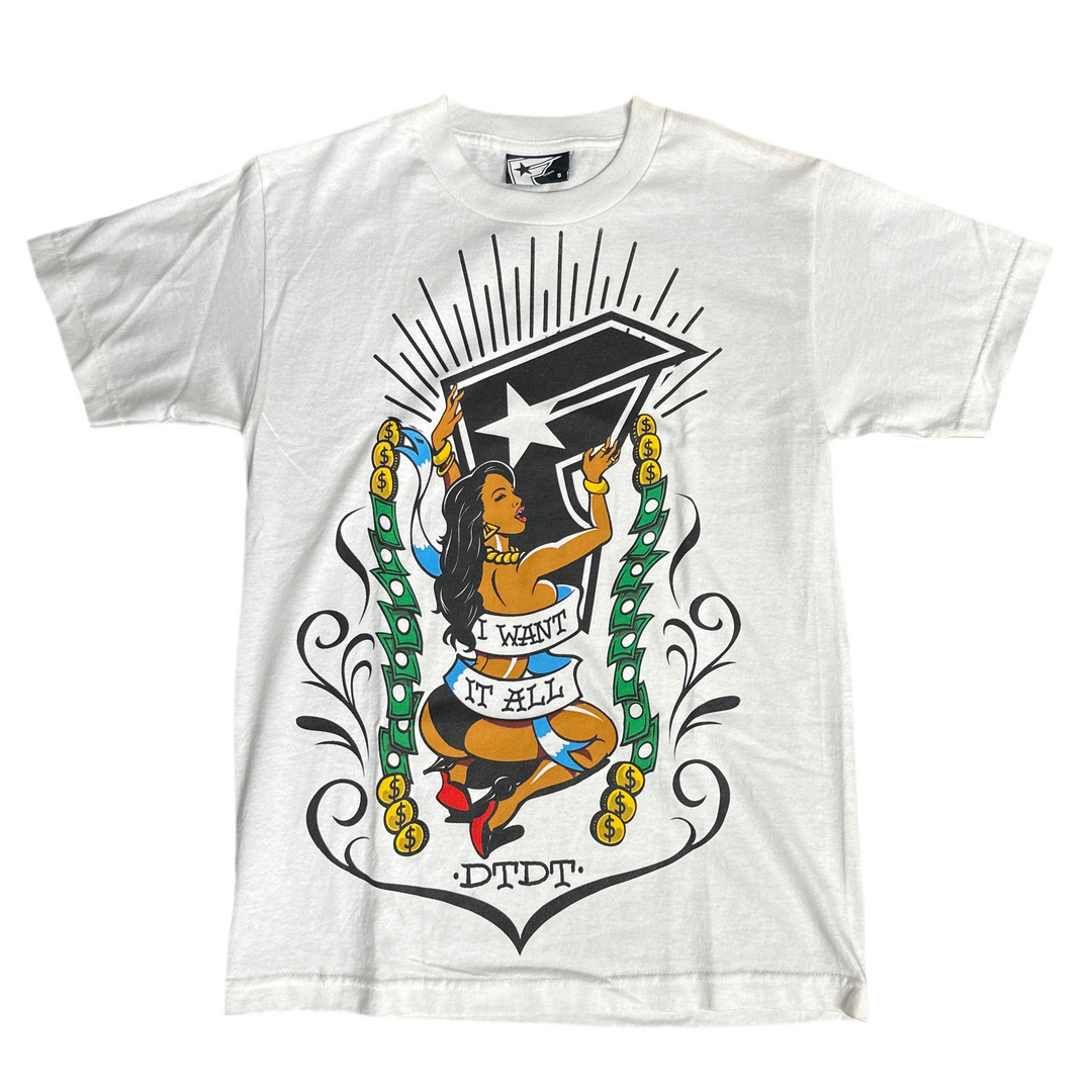 Famous T-Shirt I Want It All white