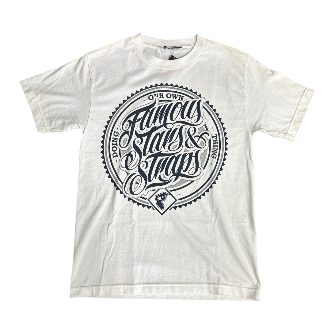 Famous T-Shirt White Stars & Straps Circle