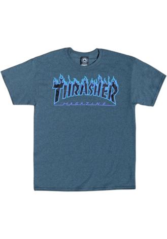 Thrasher T-Shirt Flame darkheather