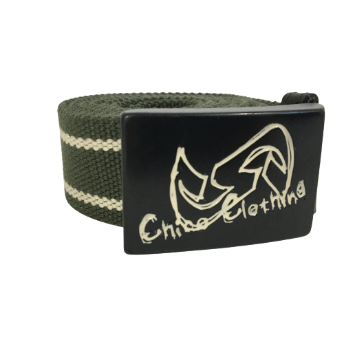 Chico Belt Fabric Striped Olive