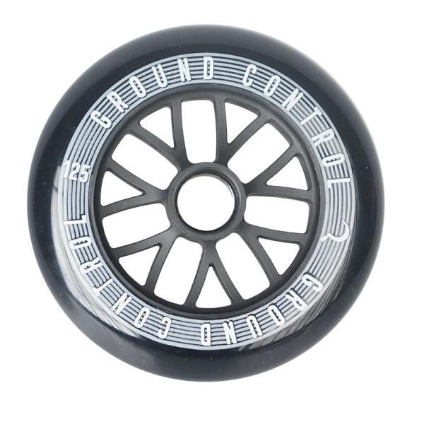 GC Tri-Skate Wheels 3-pack black 125mm 85A incl. Titen Abec 9 Bearings