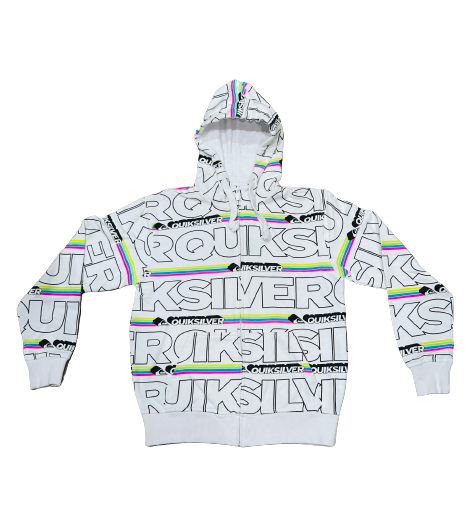 Quiksilver Zip Hoodie Harpoon White