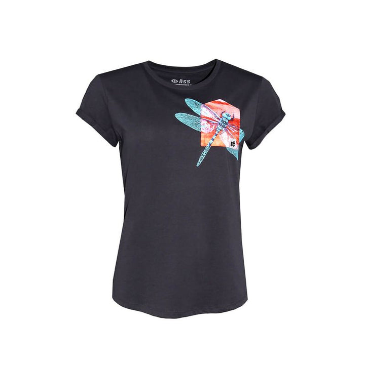 Fädd Girly T-Shirt Drachenfliege grey