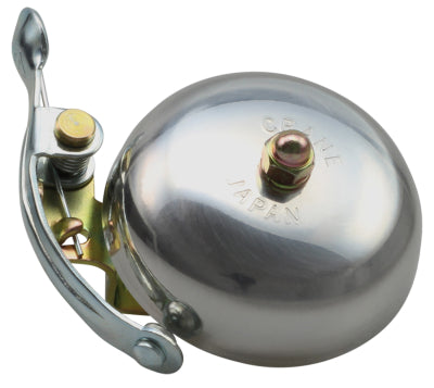Crane Bell Co. Suzu Fahrradklingel mit Steel Band Mount - Polished Silver