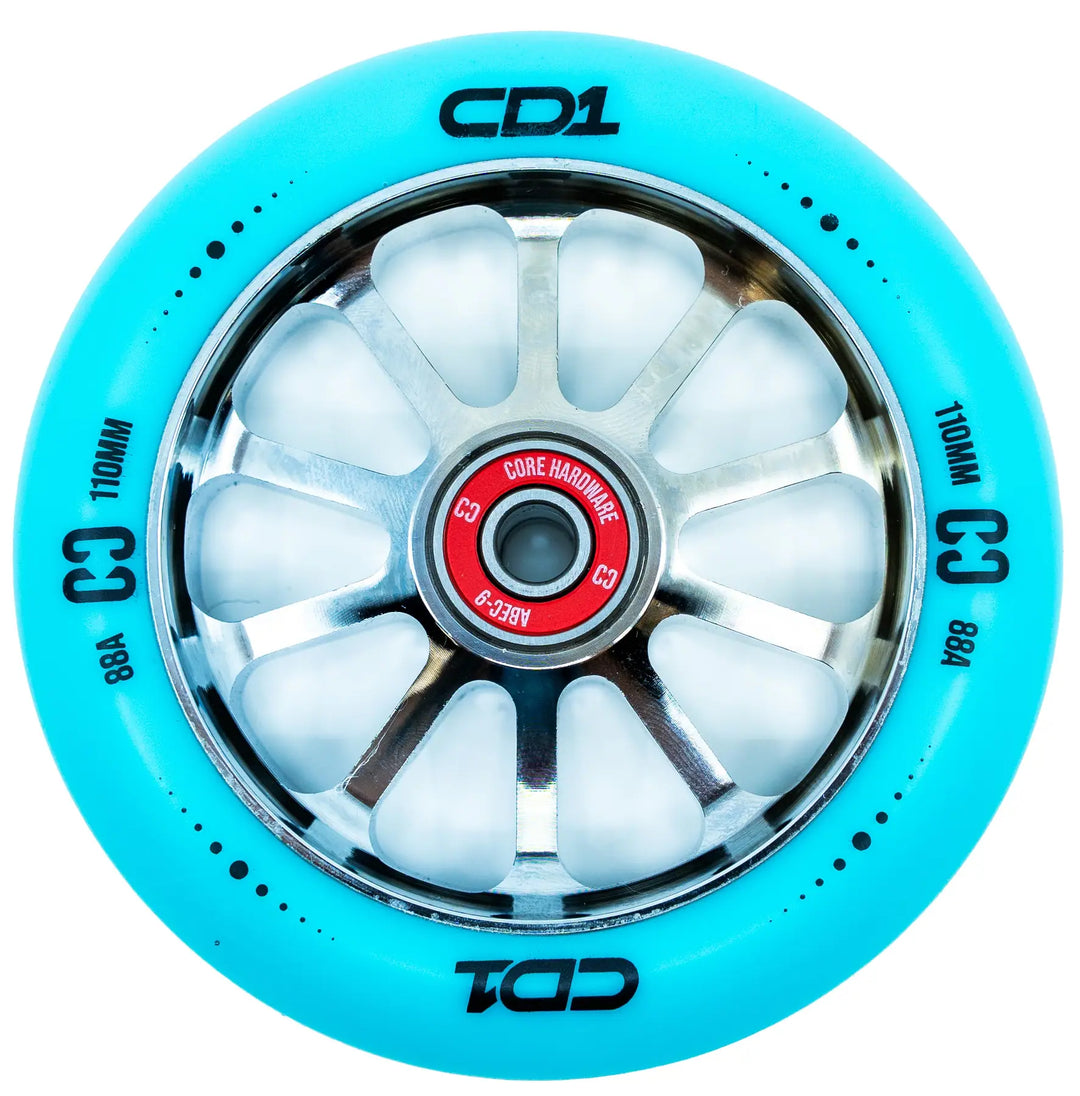 Core Wheel CD1 110mm blue/chrome