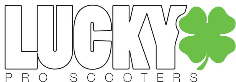 Lucky Scooter Sticker white