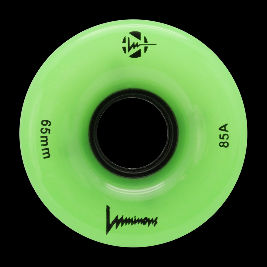 Luminous LED Longboard Wheel 65mm green glow