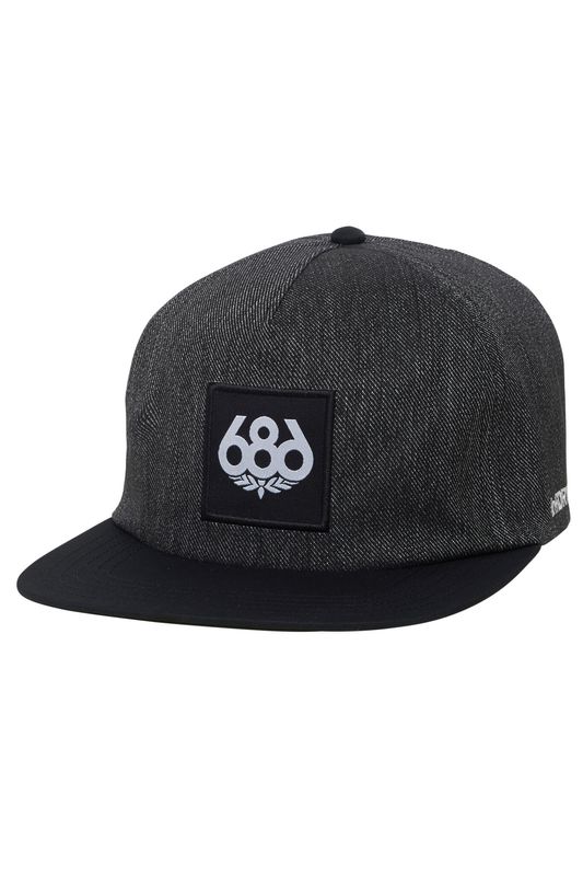 686 Knockout Snapback black denim