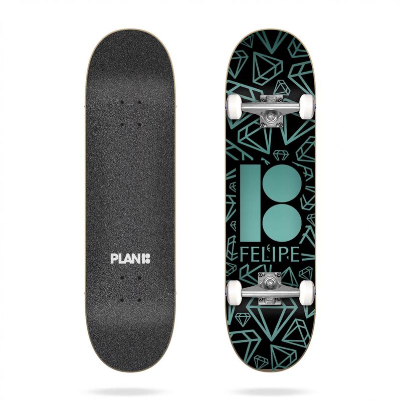 Plan B Complete Skateboard Felipe Diamonds Crowns 7.87''