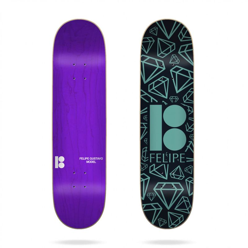 Plan B Skateboard Deck Symbols Gustavo 8.0''