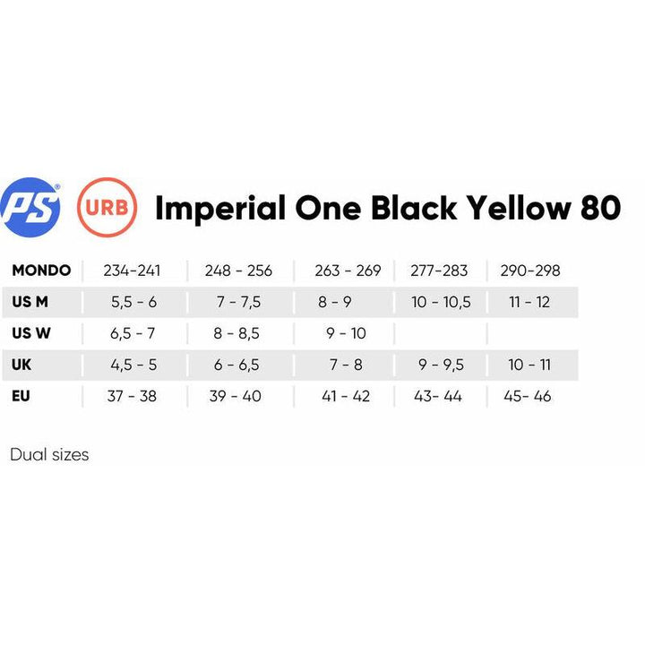Powerslide Skates Imperial One Black Yellow 80