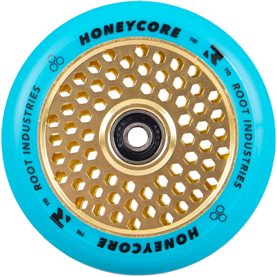 Root Industries Honeycore Wheels 110mm blue/yellow