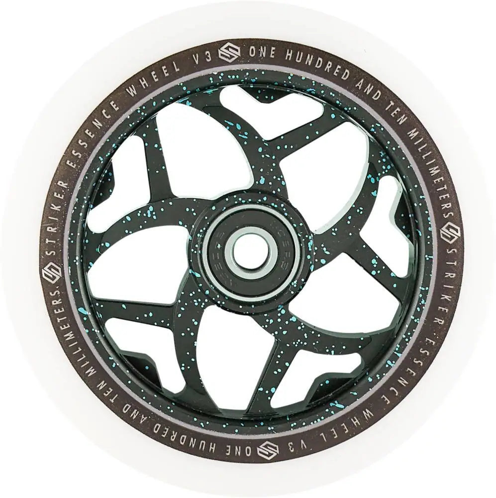 Striker Essence Wheel V3 Splash White PU - Black/Green