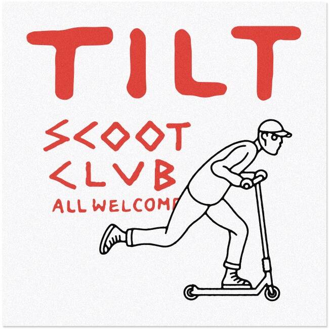 Tilt Scoot Club Sticker
