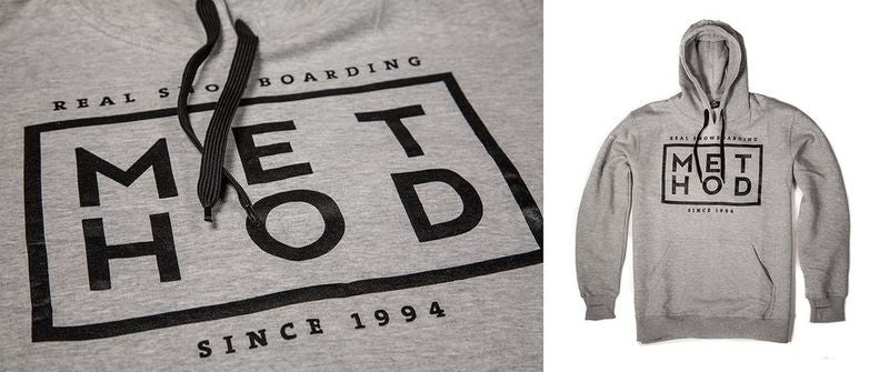 Method Hoodie Box Square Logo grey