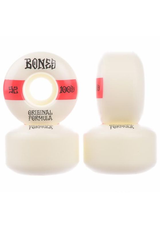 Bones Wheels 100's OG #19 V4 100A Wide white/red