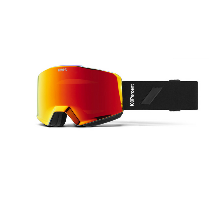 100% Snow Goggle NORG HiPER Essential Black / Red ML Mirror – Snowboard Goggles, Ansicht 2