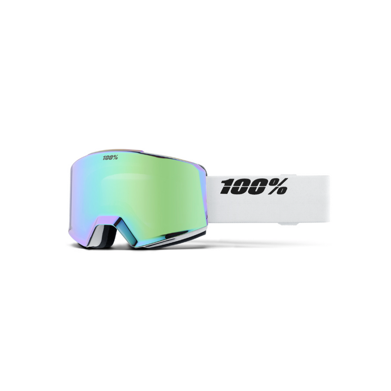 100% Snow Goggle NORG HiPER Essential White / Green ML Mirror – Snowboard Goggles, Ansicht 2