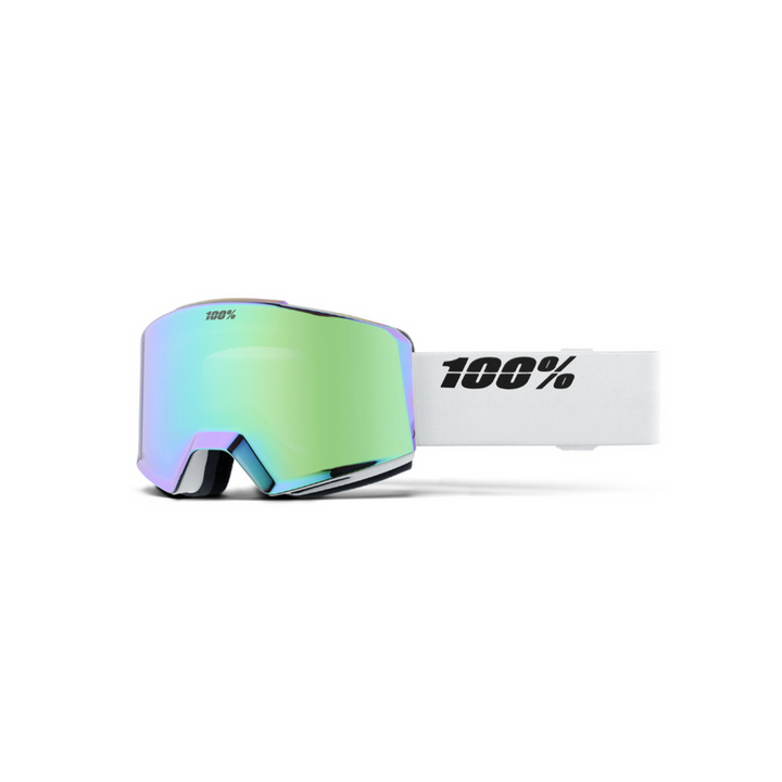 100% Snow Goggle NORG HiPER Essential White / Green ML Mirror – Snowboard Goggles, Ansicht 2
