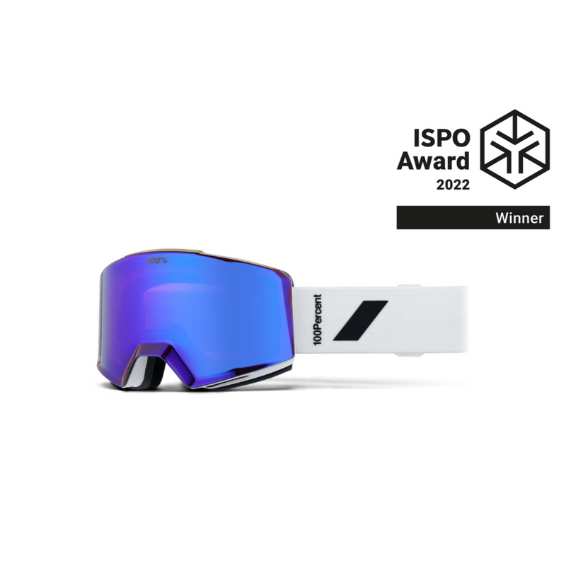 100% Snow Goggle NORG HiPER Essential White / Violet ML Mirror – Snowboard Goggles, Ansicht 2