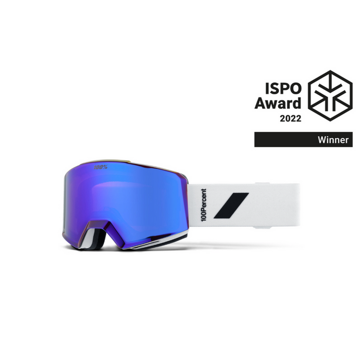 100% Snow Goggle NORG HiPER Essential White / Violet ML Mirror – Snowboard Goggles, Ansicht 2