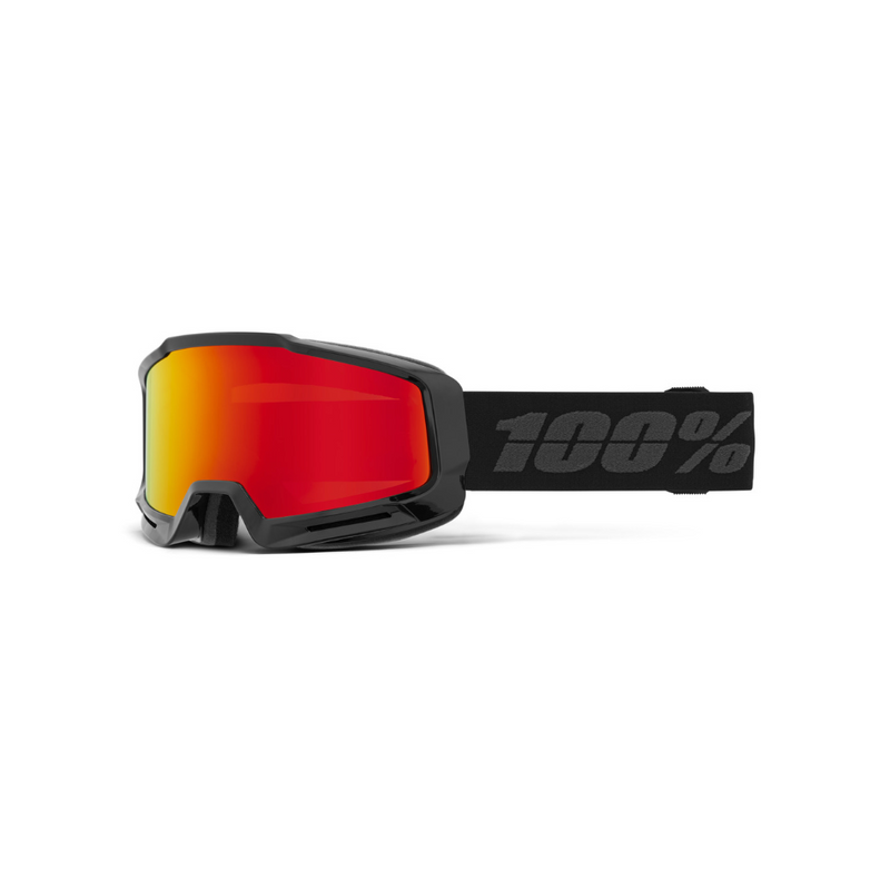 100% Snow Goggle Okan HiPER Essential Black / Red ML Mirror – Snowboard Goggles, Ansicht 1