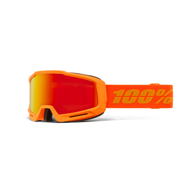 100% Snow Goggle Okan HiPER Essential Fluo Orange / Red ML Mirror – Snowboard Goggles, Ansicht 1