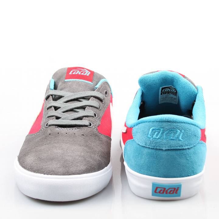 Lakai shoes Pico Color: grey / red suede