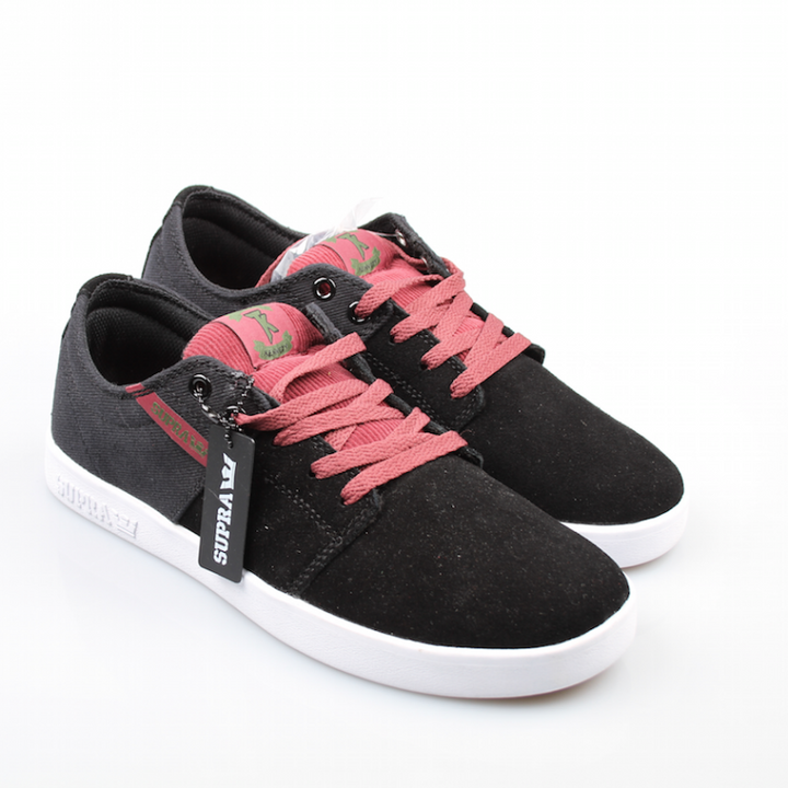 Supra Shoes Stacks Black/Burgundy-White