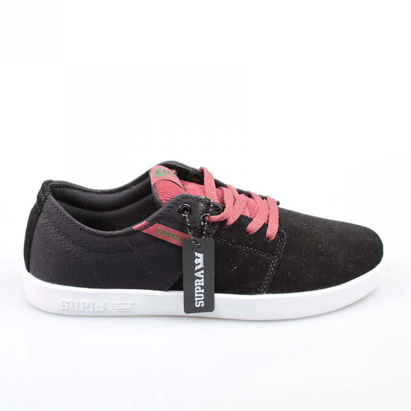 Supra Shoes Stacks Black/Burgundy-White