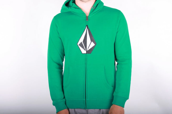 Volcom The Stone Basic Fleece Zip Hoodie Green Kids