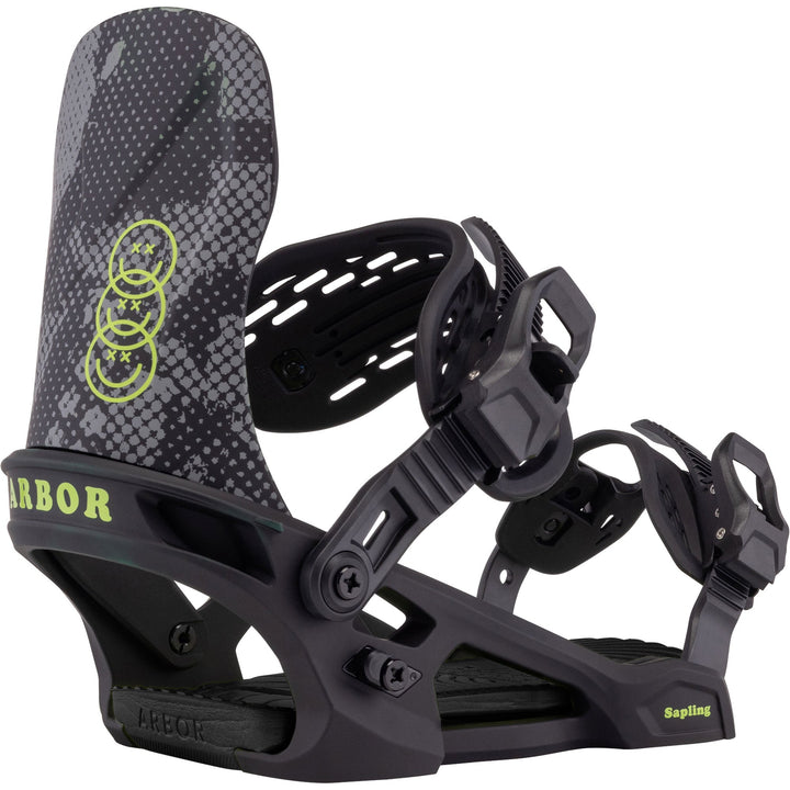 ARBOR Sapling Snowboardbindung 2025 Black Slime