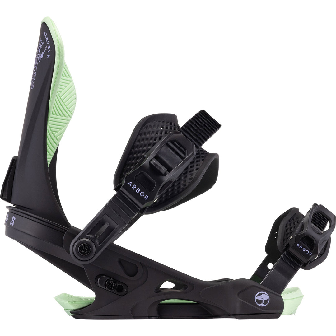 ARBOR Sequoia Snowboardbindung 2025 Black Mint