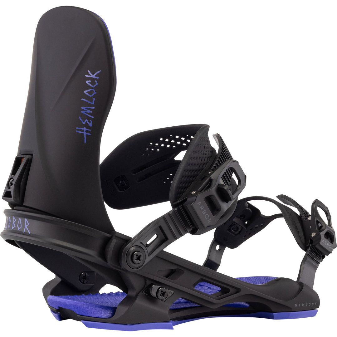 ARBOR Hemlock Snowboardbindung 2025 Black Purple